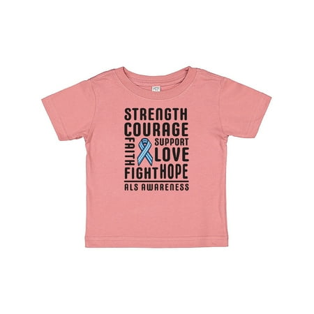

Inktastic ALS Awareness Strength Courage Support Gift Baby Boy or Baby Girl T-Shirt