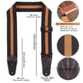 thumbnail image 3 of 3. Ergonomic Adjustable Guitar Strap with Leather Ends, Thicken Shoulder Pad Belt for Electric Bass & Acoustic Guitars, 3 of 8