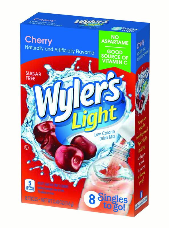 Wyler's Light Singles To Go! Sugar Free Drink Mix, Cherry, 0.41 Oz, 8