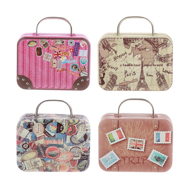 8x 1/6 Dollhouse Furniture Miniature Iron Suitcase Scene Layout DIY 1/6 Scale Gifts CUTICAT Maleta de casa de muñecas