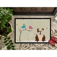 thumbnail image 3 of Christmas Presents between Friends English Bulldog Brindle White Door Mat, 3 of 4