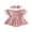 Pink, variant on Newborn Baby Girls Summer Clothes Infant Baby Girl Dress 0 3 6 12 18 Months Ruffle Flying Sleeve Pleated Bubble Romper Dresses Infant Bodysuit Jumpsuit with Headband