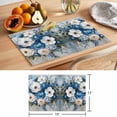 thumbnail image 6 of Hydrangeas Flower Placemats Set of 12 Blue White Floral Country Oil Painting Place Mats Indoor Wipeable Table Mats Washable Dining Table Placemats for Kitchen Holiday Party Home Decor 13x19 Inch, 6 of 9