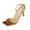 01Gold, variant on Women's Strappy Kitten Heels, Square Toe Open Toe Dress Sandals