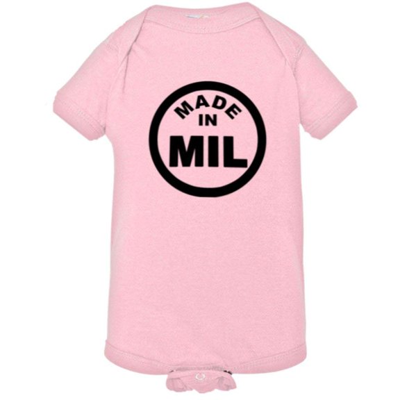 PleaseMeTees™ Baby Born Made Milwaukee WI Wisconsin Logo Label HQ Jumper