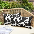 thumbnail image 4 of Set Of 4 Cow Spots Pillow Covers 12x20 Inch Linen Decorative Square Throw Pillow Covers for Home Sofa Bedroom Outdoor Indoor, 4 of 7