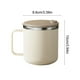 thumbnail image 3 of Taza térmica de acero inoxidable 304 con asa y tapa | Vaso térmico de doble pared al vacío de 400 ml | Mantiene bebidas frías y calientes | Beige, gris y caqui, 3 of 6