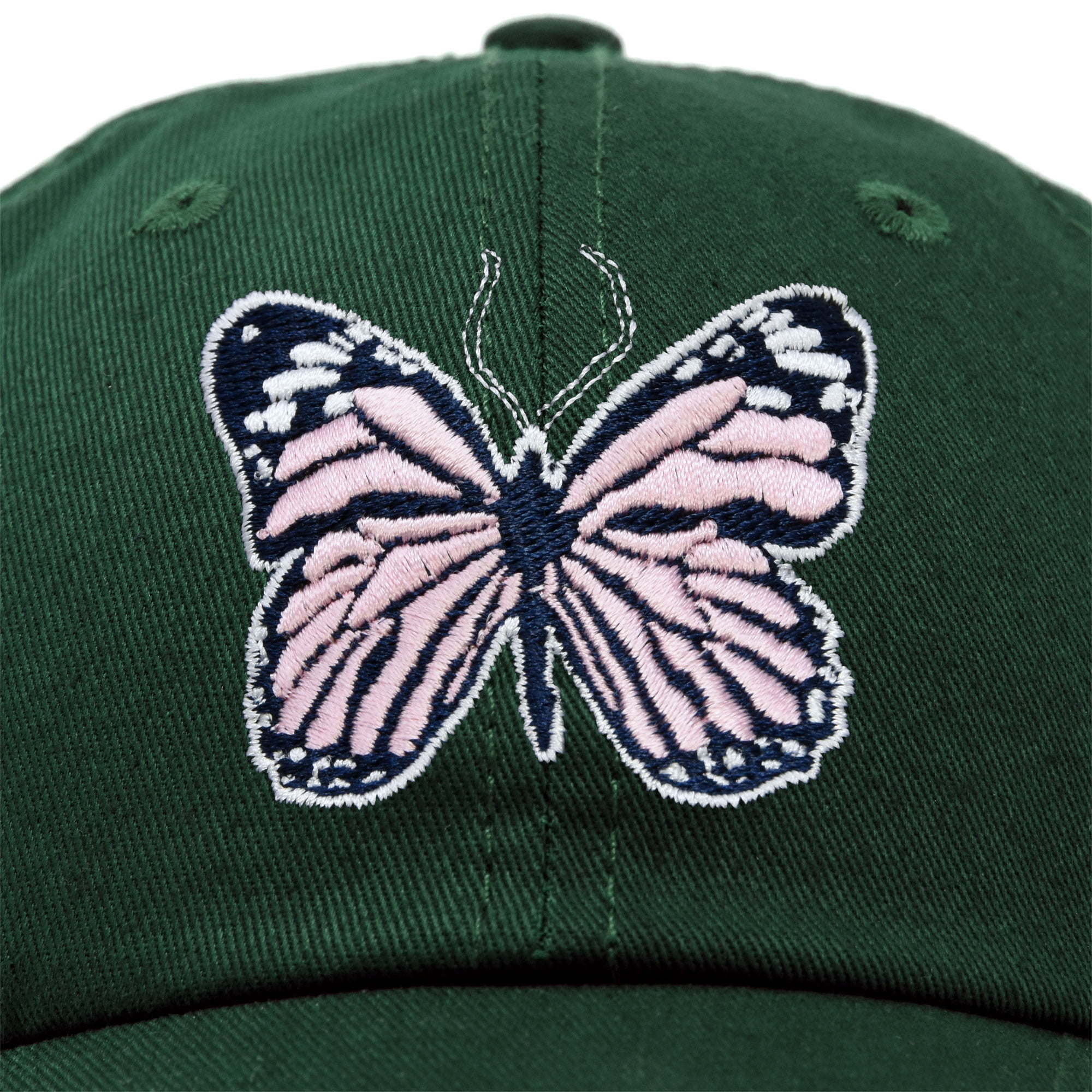 DALIX Pink Butterfly Embroidered Baseball Cap – Cute Women’s Adjustable Cotton Cap, Gift For Girls, Moms, Grandma