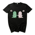 thumbnail image 1 of T-shirt pour Femmes T-shirt Mode T-shirt Décontracté Imprimé Dinosaure Ample à Manches Courtes, 1 of 1