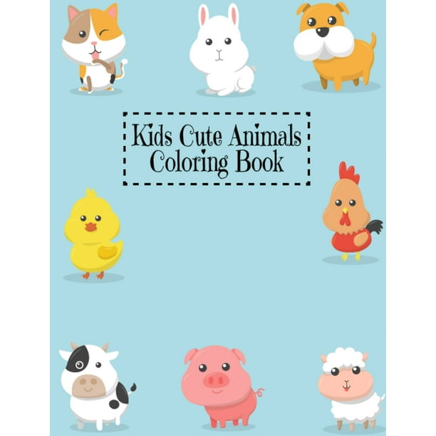 Download Kids Cute Animals Coloring Book Animal Lovers Kids Coloring Book Of Animals Smart Design Animals Coloring