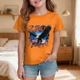thumbnail image 2 of kpoplk Toddler Baby Boy Girl 4th of July Shirt USA Short Sleeve T-Shirt Tops Fourth of July Outfit Memorial Tee(Orange,5-6 Y), 2 of 5