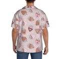 thumbnail image 4 of Zufioo Strawberry Cake Print Mens Button Down Short Sleeve Shirt,Classic Plaid Shirt,Mens Accessories Fashion Shirt-Small, 4 of 6