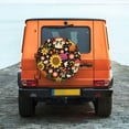 thumbnail image 2 of Daiia Sunflowers Mushrooms Tire Covers , Travel Trailer Camper Truck SUV Motorhome Waterproof Wheel Cover, Sun Rain Snow Protector-15 inch, 2 of 9
