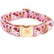 thumbnail image 1 of Collar para perro, elegante, con estampado de ciervo rosa, ajustable, talla S, 1 of 5