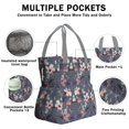 thumbnail image 3 of Pioneer Flower Floral Print Pattern Drawstring Lunch Bag Women - Drawstring Lunch Bag Insulated for Work Office - Stain-Resistant Large Lunchbags for Women with Multi-Pockets, 3 of 6