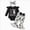 Black, variant on 9-12 Months Newborn Baby Clothes Infant Cow Print Long Pant Set Clothes Bodysuit Newborn Pajamas