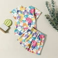 thumbnail image 4 of Easter Toddler Girl Outfit Easter Egg Printed Crewneck Short Sleeve Pullover Top Shorts Set Toddler Cute Clothes, 4 of 7