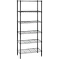 thumbnail image 2 of BestOffice 6-Tier Adjustable Wire Shelving,with One 6-Tier Shelf or Two 3-Tier Shelf(Black, 13" D x 23" W x 59" H), 2 of 9