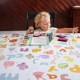 thumbnail image 2 of Highchair Floor Mat, Baby Splat Mat for Under High Chair/Arts/Crafts, Waterproof Spill Mat Non-Slip Splash Mat, Washable Mess Mat and Table Cloth (Alphabet), 2 of 5