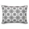 thumbnail image 2 of Creative Products Relax Black and White Medallion Tile Pattern 14x20 Indoor / Outdoor Pillow, 2 of 3
