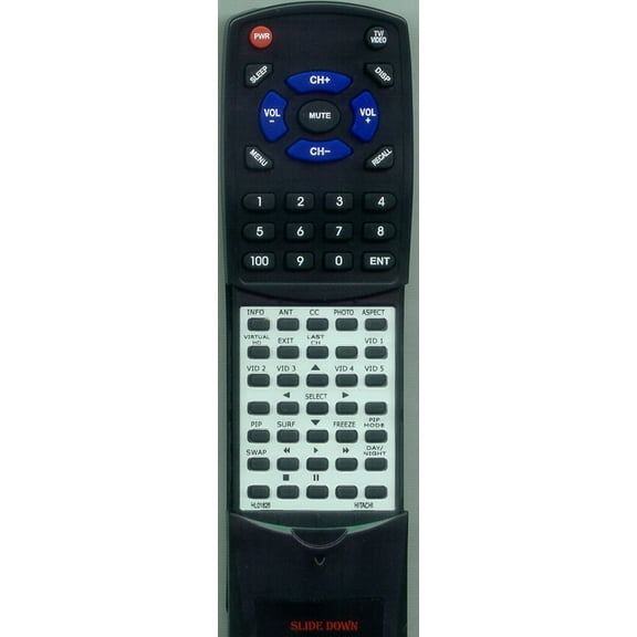 Replacement Remote for HITACHI HL01828, RTHL01828, CLU5728TSI, 51S500, 65S500, 57S500