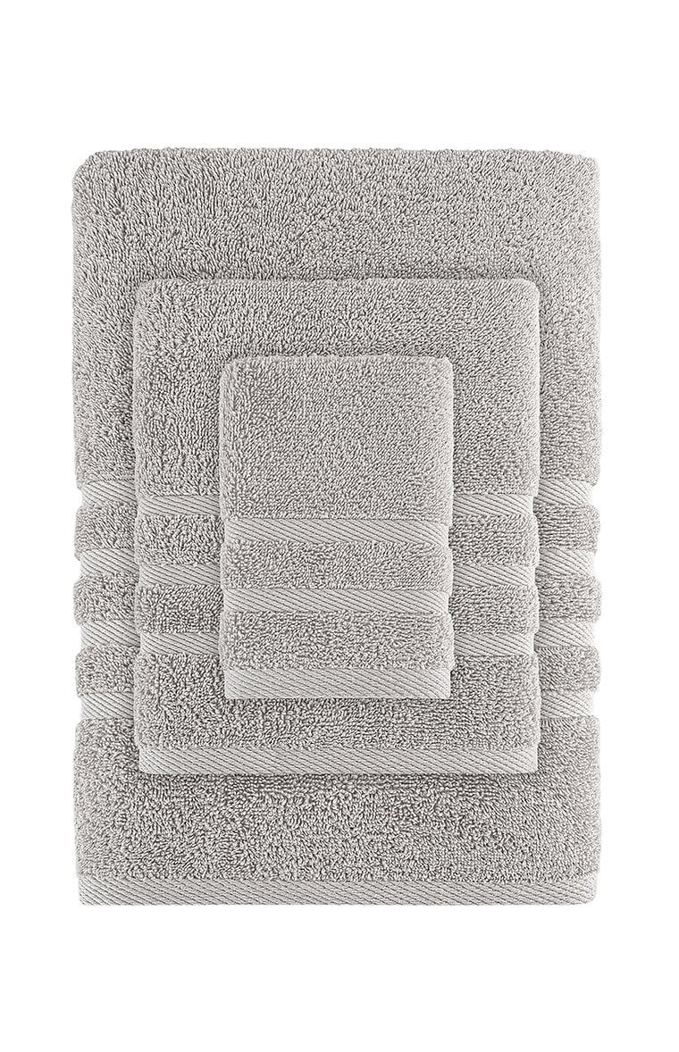 Rosyn Home Hotel Quality 100% Turkish Cotton 6 Piece Bath Towel Set Gray