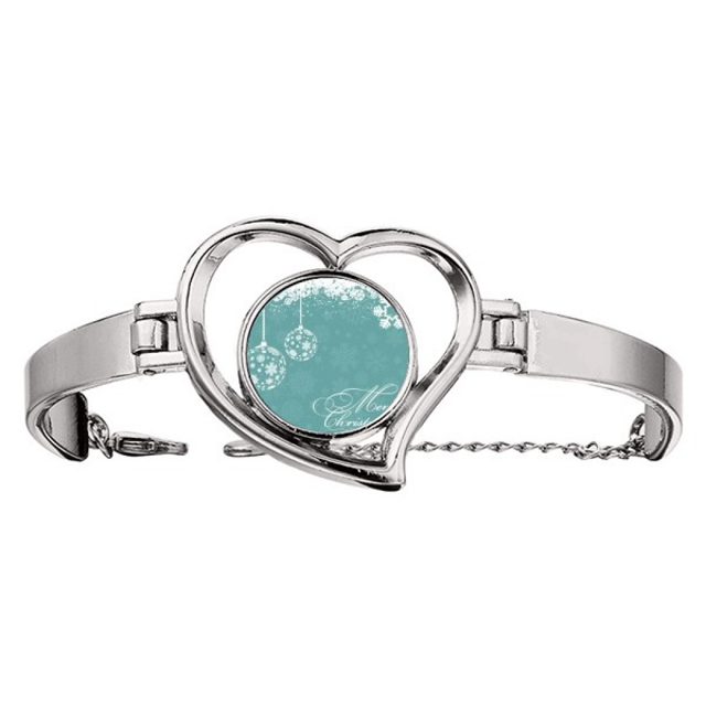 Christmas Snowflake Ball Festival Pulsera pulsera de joyería en forma de corazón Unbranded M