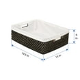 thumbnail image 6 of Kouboo Laguna Rattan Shelf Basket with Liner, Decorative Storage Basket, Organizer For Shelves, Black Wash, 6 of 6