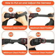 MASBRILL Reflective Dog Harness No Pull Dog Vest Harness With Handle, Breathable Padded Dog Chest Harness Adjustable for Small Medium Large Dog-Blue