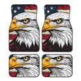 thumbnail image 1 of Balery American Bald Eagle Juego de 4 Alfombrillas para Auto, Revestimientos de Caucho Resistente, Diseño Antideslizante, 1 of 7