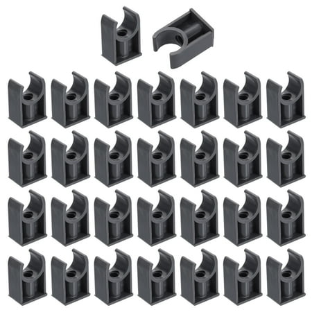 30 Pack Water Pipe Clamps Clips, U-Shaped Tubing Hose Buckles, Irrigation Tube Holder for 20mm OD for TV Trays Tube Hose Hanger Support Tubing, Gray
