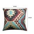 thumbnail image 4 of Benzara 24 x 24 Inches Handwoven Cotton Accent Pillow with Kilim Print, Multicolor, 4 of 5