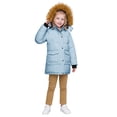 thumbnail image 3 of WenVen Girl's Winter Coat Puffer Jacket Snow Warm Fleece Hooded Kid Parka Light Blue 6/7, 3 of 12