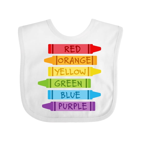 Inktastic Colored Crayons Boys or Girls Baby Bib