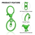 thumbnail image 3 of Uxcell Lobster Claw Clasp Hook Keychain with Swivel Trigger Clip Flat Split Keychain Ring, Green, 12 Pcs, 3 of 6