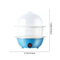 thumbnail image 3 of Evoloop Rapid Egg Cooker Mini Stainless Steel Double Layer Egg Cooker - Electric Egg Boiler for Soft/Hard Boiled Eggs, Breakfast Essential Small Kitchen Appliance with Auto Shut-Off (Sky Blue), 3 of 6