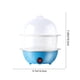 thumbnail image 3 of Mini Egg Cooker Acero inoxidable | Máquina de huevos cocidos eléctricos de doble capa | Cocina hasta 14 huevos | Aparato compacto para ahorrar espacio | Apagado rápido y automático | Negro Azul Rosa, 3 of 6