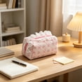 thumbnail image 4 of OCCOA Lace Floral Pen Bag Large Capacity Suitable for Outdoor Travel Handbag Makeup Bag Three-Dimensional Storage Pouch for Stationery Cosmetics, D, 4 of 6