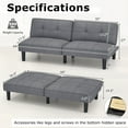 thumbnail image 4 of Giantex Canapé-Lit Futon Pliant Convertible, Canapé-Lit Moderne en Lin Rembourré avec Dossier Réglable 6 Positions, Canapé Inclinable pour Chambre d'Amis, 4 of 8
