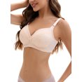thumbnail image 4 of INSPIRE CHIC Nursing Bra for Women Lace Front Closure Adjustable Straps Pumping Maternity Underwear B 36 Beige, 4 of 4