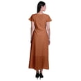 thumbnail image 3 of Moomaya Robe Longue Maxi pour Femmes à Manches Courtes, Robe Formelle/décontractée avec Poches P-TTG, 3 of 6