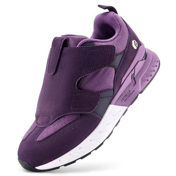 FitVille Zapatos para caminar de pie ancho para mujer, zapatos deportivos ajustables, fáciles de poner y quitar para pies anchos, zapatillas ligeras