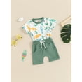 thumbnail image 3 of Bagilaanoe 2pcs Toddler Baby Boy Shorts Set Short Sleeve Print T Shirt Tops + Shorts 6M 12M 18M 24M 3T Kids Casual Summer Clothes, 3 of 7