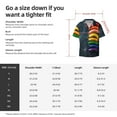 thumbnail image 5 of Pofeuu Rainbow Sausages On Dark Slate Print Mens Casual Short Sleeve Shirts Beach Summer Spread Collar Pocket Tops Men's Casual Short-sleeved Shirt-Large, 5 of 5