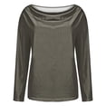 thumbnail image 4 of Blouses for women dressy casual Polyester,Spandex Soft Clothing XL Gray womens blouses, 4 of 4
