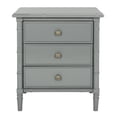 thumbnail image 4 of Safavieh  Mina Modern Coastal 3-Drawer Grey Bamboo Nightstand, 4 of 10