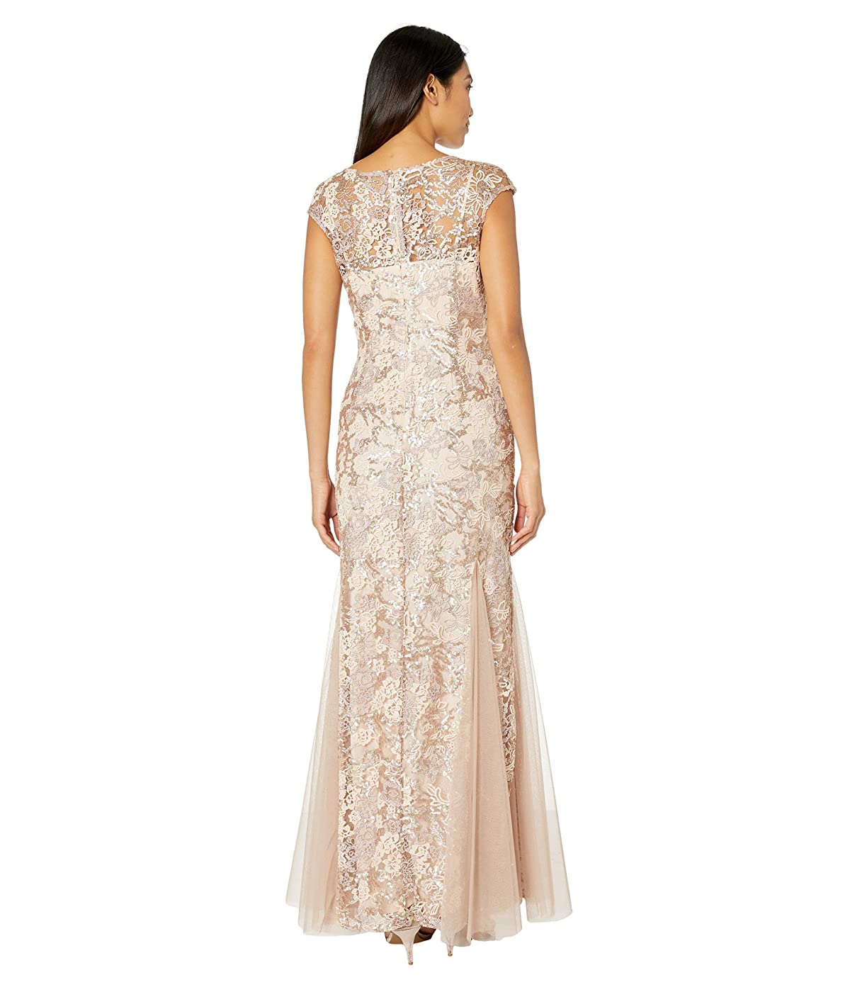 Godet Detail Skirt and Shawl Rose Gold 