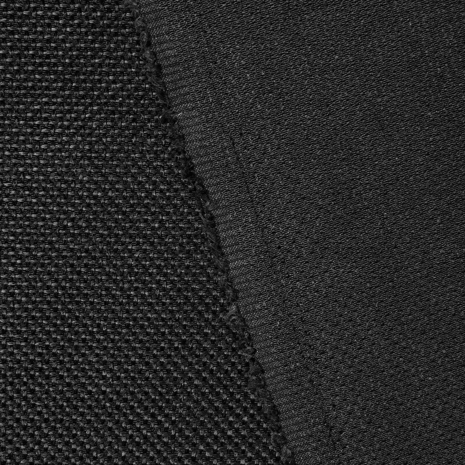 Plain Woven Inlay Upholstery Fabric Shiny Heavyweight Durable Polyester (59/60 Inches) By The Yard - For Furniture, Curtains, & Décor - Black (5 Yards)