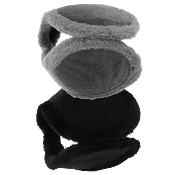 PENIKOKO 2-Pack Winter Ear Covers for Men and Women, Plush Thermal Ear Warmers, Soft Stretchy Fabric for Cold Weather
