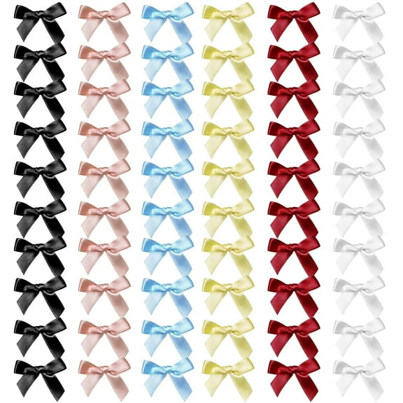 ZYHH 60Pcs Mini Bow Hair Clips for Women Girls, Solid Color Alligator Barrettes Hair Accessories, Y2K Metal Hair Pins Small Clips